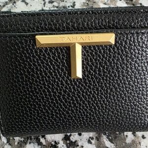 Tahari Black Wallet with Gold Accent